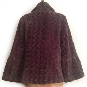 PAMELA McCoy Purple Faux Rabit Fur Spring To Fall Jacket/ COAT- S/M